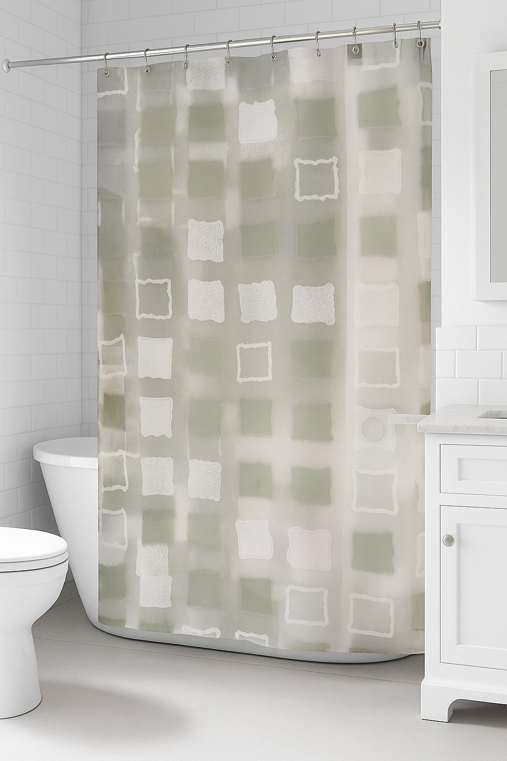 CORTINA PARA BAÑO 75 MIC DOBLE ESTAMPADA